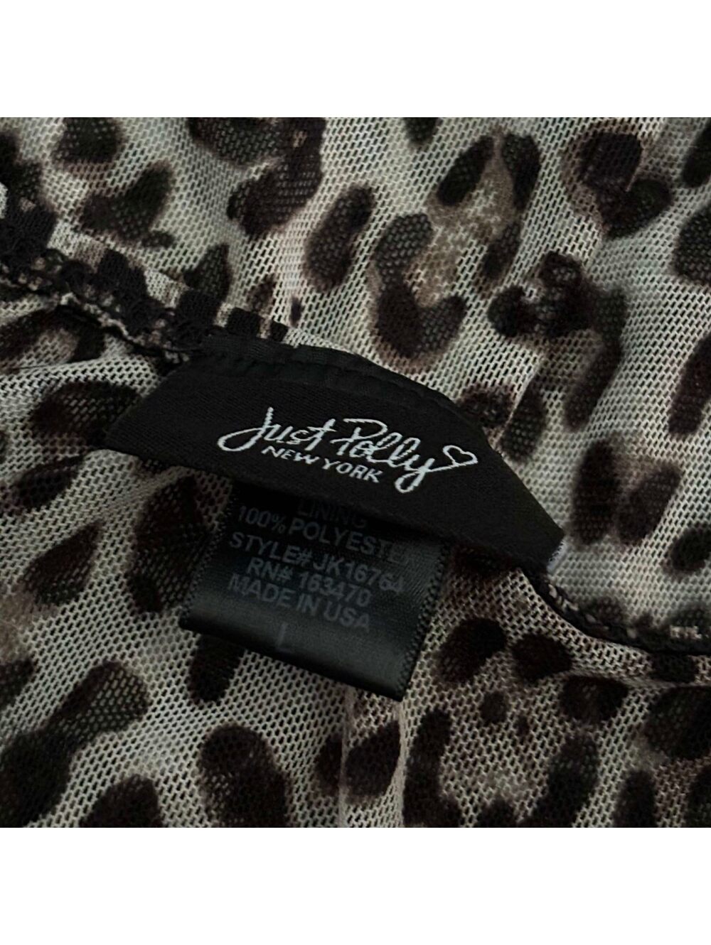 mesh cheetah asymmetrical tank top - Picture 4 of 4